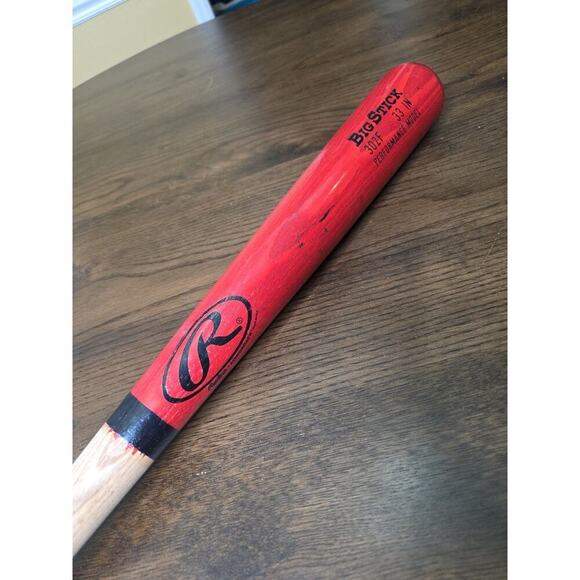 Rawlings Adirondack 302F Wood Bat Big Stick Carlton Pudge Fisk 33 Inch Flame Trt - Picture 1 of 16